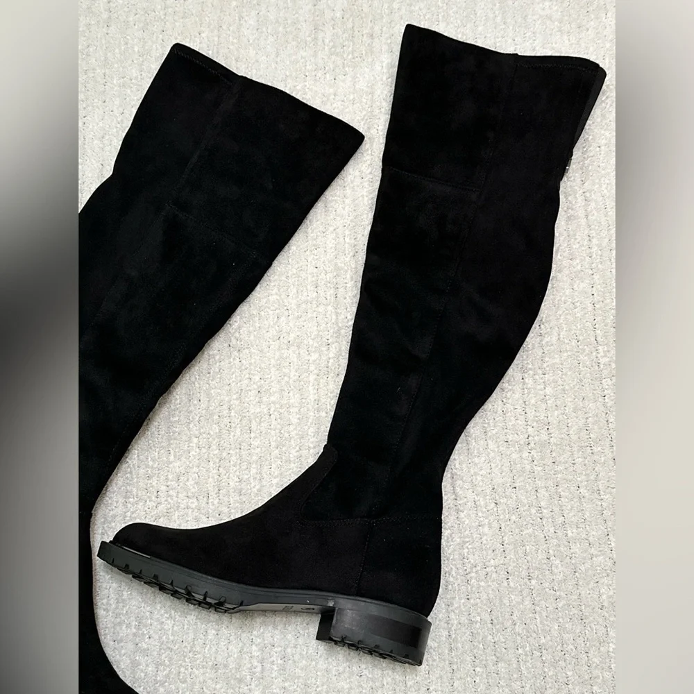 Guess Remont 2  Black Faux Suade Over the Knee Boots